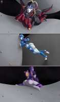 breasts drawing nipples giantess vore giga wings space comic color large_breasts butt robot blue_eyes handheld toes barefoot cleavage butt_crush breast_crush goddess giantesses between_toes thighs imminent_vore thick_thighs shrunken_planet cosmic_giantess between_buttcheeks transformers yellow_nails arcee svenyatta windblade chromia nautica