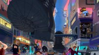 breasts drawing giantess city mega blonde black_hair color large_breasts long_hair destruction cleavage buildings purple_hair shoes brunette green_hair red_hair boots foot_crush pants vehicles dark_skin news poster tv top crowds hands_on_hips running_away twilight stuck_to_shoe imminent_crush debris sector316 hair_streak