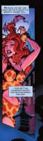 breasts drawing giantess wings city mega comic color long_hair bat bra skirt buildings giganta green_hair red_hair suit night bracelet dialogue joker leopard_print water_tower dc_comics bare_legs bare_midriff man_bat