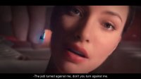handheld brunette brown_eyes star_wars shrunken_man dialogue lightsaber pinched looking_at_tiny digital_render padme_amidala padme jedi anakin_skywalker krieginax