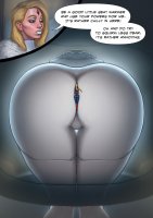 drawing giantess blonde color long_hair butt blue_eyes butt_crush slave gloves shrunken_woman pants avengers thighs point_of_view braid dialogue x-men thick_thighs emma_frost marvel_comics captain_marvel cutaway carol_danvers pickyroman
