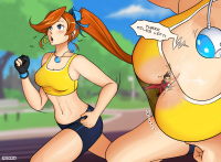breasts drawing giantess exercise sweat workout dialogue apollo_justice athena_cykes enticent boobs ace_attorney