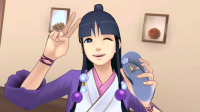 insole sandals shrunken_woman tape ace_attorney digital_render athena_cykes maya_fey clothing_entrapment shoe_entrapment puny-peridot