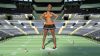 giantess cheerleader looking_at_tiny digital_render taintedwizard stadium sneakers sunny_day tiny_man tiny_woman in_charge