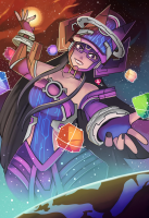marvel_rivals long_hair planet purple_eyes gloves stars helmet breasts drawing giantess earth space black_hair color sun galacta cosmic_giantess marvel_comics kenisu-of-dragons