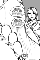 drawing feet monochrome toes soles shrunken_man sketch ace_attorney mia_fey dialogue imminent_crush guireyart10
