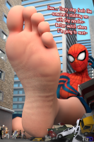 street foot_crush truck crowds breasts giantess city mega destruction toes barefoot buildings sitting vehicles dialogue marvel_comics may_parker spider-girl tiz3d