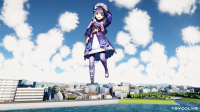 women tbycolive female growth giantess crush city giant fantasy anime goddess tall big cute scale size tower cat_girl digital_render resize bigger macrophile waifu mikumikudancence