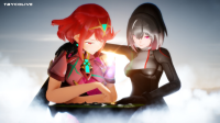 women tbycolive female growth giantess crush sexy feet manga city giant anime shoes goddess tall big cute scale size lyra digital_render pyra resize bigger macrophile waifu mikumikudancence xenobladechronicles2 toweroffantasy