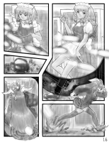 drawing giantess crush city comic monochrome destruction buildings touhou reisen_udongein_inaba fighting running vehicles outdoors leaning_on_building sakuya_izayoi rabbit_ears alloyrabbit reisen_vs_sakuya rocket_launcher