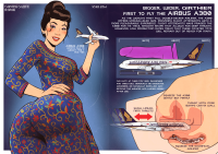 breasts drawing insertion pussy blushing mega comic color butt cum destruction handheld brunette brown_eyes asian dress airplane pen earrings hands_on_hips sex_toy spuski giantess
