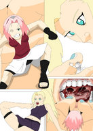 drawing feet vore comic color ino sakura anime sequence stomach shrunken_woman naruto_(series)