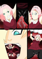 giantess vore tongue ino sakura shrunken_woman cruel naruto_(series)