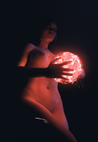 breasts giantess nude giga space black_hair large_breasts destruction blue_eyes planet cleavage huge_breasts moon spaceship hand_crush stars miranda digital_render cosmic_giantess mass_effect miranda_lawson citadel normandy incognito847 nipples