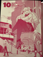 giantess city monochrome long_hair skirt smiling sitting uniform nylons shrunken_woman open_mouth hat tinies hair_ribbon legs_crossed very_long_hair multiple_girls ojou-sama