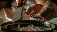 giantess feet soles shoes shrunken_woman shrunken_man close_up toenails 1girl toees foot_grinding