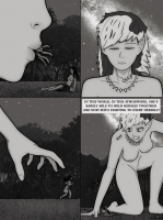 giantess breasts nude space comic monochrome short_hair shrunken_woman english night sky jewelry closed_eyes point_of_view necklace night_sky greyscale star_(sky) damianlix bella_souto
