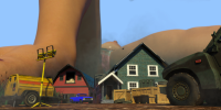 giantess crush mega buildings day farm cloud vehicles outdoors sky truck road on_her_back digital_render realistic scenery ground_vehicle motor_vehicle didistarshot giant_nipple