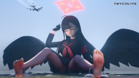 breasts female growth giantess sexy city butt giant goddess tall big cute scale blender size stroll digital_render blue resize bigger macrophile adult archive ichika women tbycolive