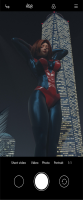 spider-man breasts giantess city mega buildings red_hair phone night thighs costume giant_girl new_york_city looking_at_tiny digital_render mary_jane marvel_comics ci0