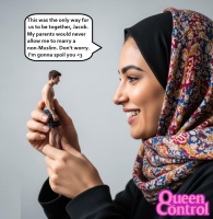 handheld love shrunken_man prisoner dialogue groping hijab ai_art queencontrol arab giantess