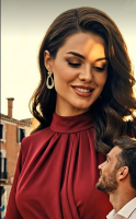 gentle clothed smiling dress mini_giantess looking_down up_close ai_art tallest_women