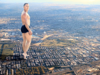 male crush feet city mega destruction giant barefoot walking carnage