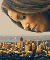 giantess collage city saliva celebrity giga destruction buildings brunette explosion looming dark_skin latina san_francisco eva_longoria transamerica_pyramid