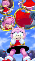 drawing color butt_crush breasts growth giantess furry tail city mega comic destruction skirt buildings helicopter green_eyes shoes gloves amy_rose dress sonic_the_hedgehog looking_down hedgehog hairband bare_legs pink_skin cutaway kogochew