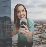 smiling vehicles looking_at_viewer hand_on_building holding_vehicle Mega breasts giantess collage mega story meme laina_morris gtsmakerdj