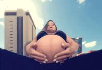 breasts growth giantess collage mega story animation giantess_katelyn megagiantess giantessgrowth gtsmakerdj giantess_growth looking_down pregnant hands_on_stomach Mega Megagiantess