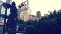 bikini city point_of_view trees hong_kong hands_behind_head hourglass_figure Mega Megagiantess breasts giantess collage mega story megagiantess gtsmakerdj anastasiya_berthier