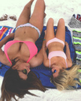 bikini size_difference cleavage lying_down Cleavage breasts giantess collage story mini mini_giantess gtsmakerdj
