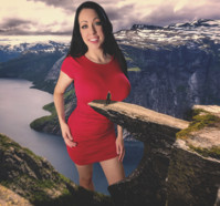 large_breasts dress lake looking_at_viewer cliff Mega Megagiantess breasts giantess collage mega story kayla_kiss megagiantess gtsmakerdj