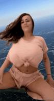 giga large_breasts squatting looking_at_viewer bouncing bouncing_breasts Mega Megagiantess breasts giantess collage mega story animation megagiantess gtsmakerdj