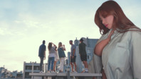 city open_shirt crowds rooftop looking_at_tinies Mega Megagiantess breasts giantess collage mega story asian megagiantess gtsmakerdj yuu_sakura