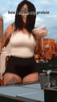city dance looking_at_viewer rooftop Mega Megagiantess breasts giantess collage mega story animation megagiantess gtsmakerdj cottage_goddess