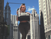 city blonde handheld glasses huge_breasts pants point_of_view between_buildings holding_vehicle hand_on_breast Mega Megagiantess breasts giantess collage mega story megagiantess gtsmakerdj madzisstacked