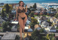 breasts giantess collage mega story megagiantess gtsmakerdj britney_elizabeth glasses underwear suburbs looking_at_phone Mega Megagiantess