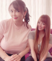 breasts giantess collage story asian mini mini_giantess hitomi_tanaka gtsmakerdj size_difference large_breasts looking_at_viewer anri_okita