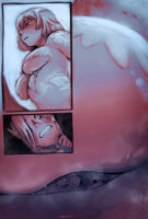 giantess monstergirl dungeon_meshi delicious_in_dungeon falin_touden marcille breasts drawing comic monochrome unaware under_breast on_kinky