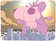 drawing mega color maxpany breasts giantess furry anthro city alien large_breasts huge_breasts muscles big_nipples disney vulva huge_nipples solo 4_arms multiple_arms hyper_breasts angel_(lilo_and_stitch) lilo_and_stitch