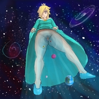 giantess breasts drawing insertion pussy earth giga blonde space color planet shoes dress crown super_mario thighs stars cosmic_giantess bare_legs lifting_dress princess_rosalina