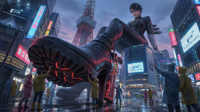 shrunken_woman shrunken_man ai_art celebrities_fetish giantess city soles shoes tall women videogame celebrities bayonetta