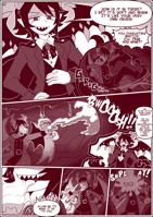 drawing vore horns wings comic monochrome tongue giant male clothed teeth licking handheld demon angry smiling ice_cream fire stomach fighting shrunken_man humiliation teasing eating food inside_stomach stomach_acid stomach_view internal_view sharp_teeth looking_at_tiny pointed_ears youkaichan ivlis satanick funamusea the_gray_garden seaside_dispatches dialogue