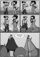 breasts drawing growth giantess furry giga tail city mega comic monochrome skirt buildings glasses shoes mouse gloves bottle giantesses drinking pants thighs hat point_of_view goggles belt dialogue hands_on_hips vest anime-cat-art mouse_pi_for_hire wanda_fuller tammy_tumbler