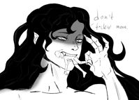 drawing saliva vampire fangs shrunken_woman english snowshaxx giantess vore
