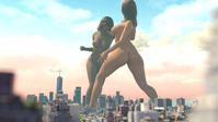 growth giantess comic destruction multiple_sizes point_of_view gigagiantess digital_render megagiantess giantessgrowth giantesscomic Megagiantess Destruction giantwoman redfiredog