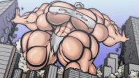 breasts drawing giantess white_hair city color destruction cleavage bra buildings huge_breasts ginormica dress short_hair muscles wedding_dress abs smoke monsters_vs_aliens ripped_clothing debris thick_thighs loincloth bare_legs susan_murphy dreamworks bare_midriff Destruction Cleavage nuevoguy