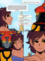 giantess breasts drawing city mega comic robot handheld bra buildings brunette yellow_eyes short_hair mask dark_skin costume dialogue mech looking_at_tiny selfie damianlix Mega
